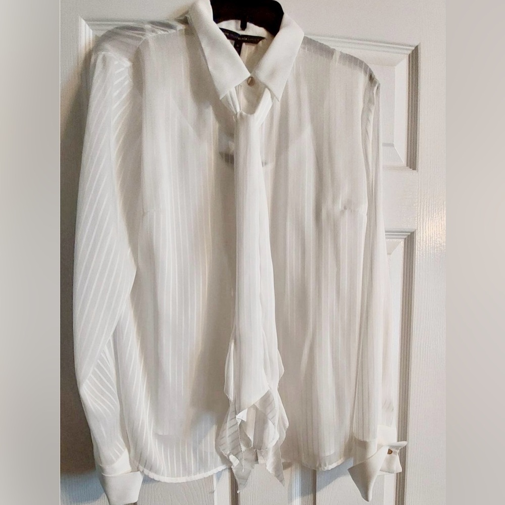 NWT White polyester blouse and shell from White House Black Market.